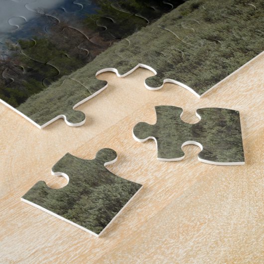 Moran und Wolken am Grand Teton Puzzle (Seite)