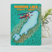 Moränensee Alberta Kanada Karte (Stehend Vorderseite)