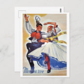 Moravia Folk Dance, Tschechische Republik Postkarte (Vorne/Hinten)
