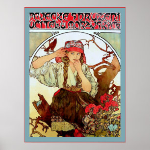 Moravian Lehrer-Chor ~ Vintage Werbung Poster