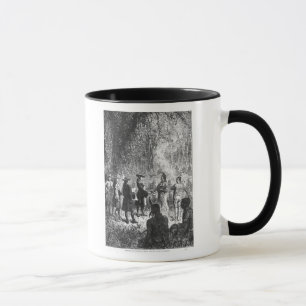Moravian Missionare unter dem amerikanischen Tasse