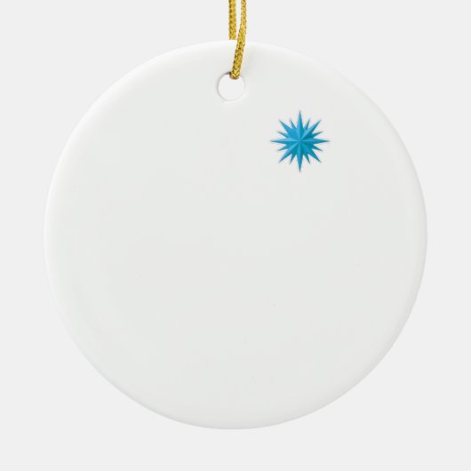 Moravian Star Line - Hellblau Keramik Ornament (Vorne)