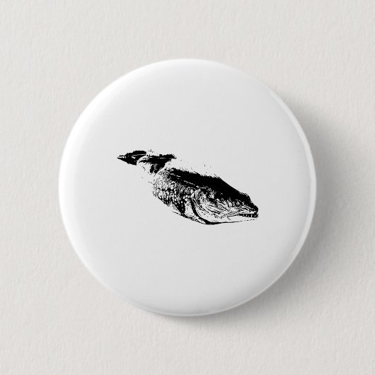 Moray Eel Motif Fish Reef Ozeantiere Sea Creatu Button (Vorderseite)