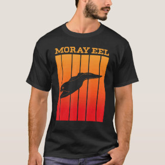 Moray Eel Shadow Silhouette bei Sonnenuntergang T-Shirt