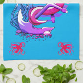 Moray Eel und Anchor und Oktopus Geschirrtuch (Gefaltet)