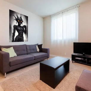 Morbid bizarres Monsterporträt Art der AI Poster