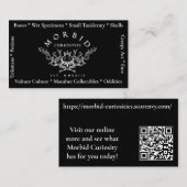 Morbid Curiosity Skull Business Card Macabre Visitenkarte (Vorne/Hinten)