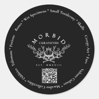 Morbid Kuriositäten Knochen Vulture Culture Taxide Runder Aufkleber