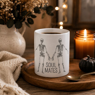 Morbid Skeleton Ehe Spaß Soul Mates Kaffeetasse