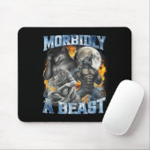Morbidly A Funny Cringe Alpha Werewolf Wolf Meme  Mousepad (Mit Mouse)
