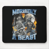 Morbidly A Funny Cringe Alpha Werewolf Wolf Meme  Mousepad (Vorne)
