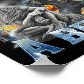 Morbidly A Funny Cringe Alpha Werewolf Wolf Meme Poster (Ecke)