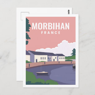 Morbihan Frankreich Berühmter Reiseort Illustratio Postkarte
