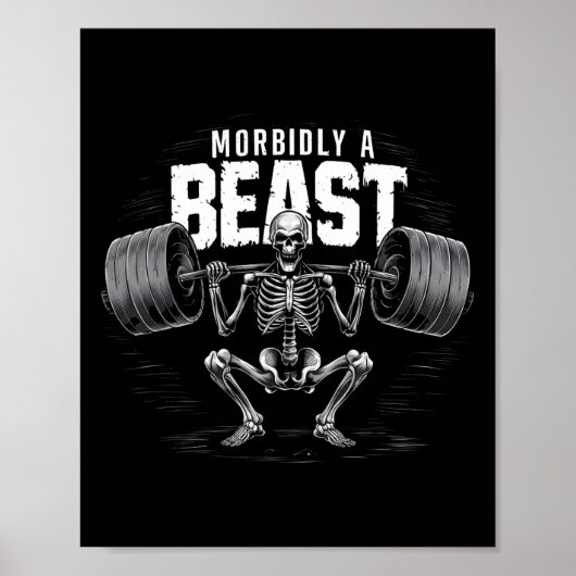 Morbily A Beast Funny Sarcastic Meme Poster (Vorne)