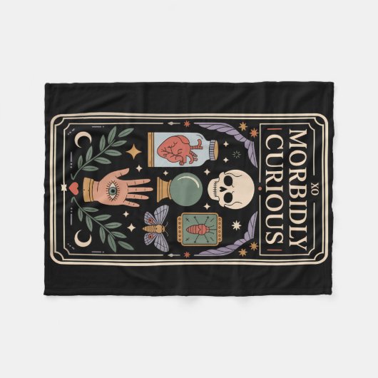 Morbily Curious Oddities Shirt Gothic Witchy Vibe Fleecedecke (Vorderseite (Horizontal))