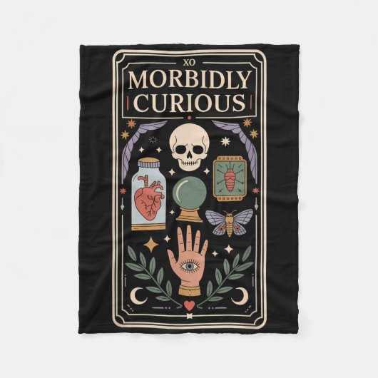Morbily Curious Oddities Shirt Gothic Witchy Vibe Fleecedecke (Vorderseite)