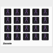 Morbus Crohn Advocate Black Square Sticker (Blatt)