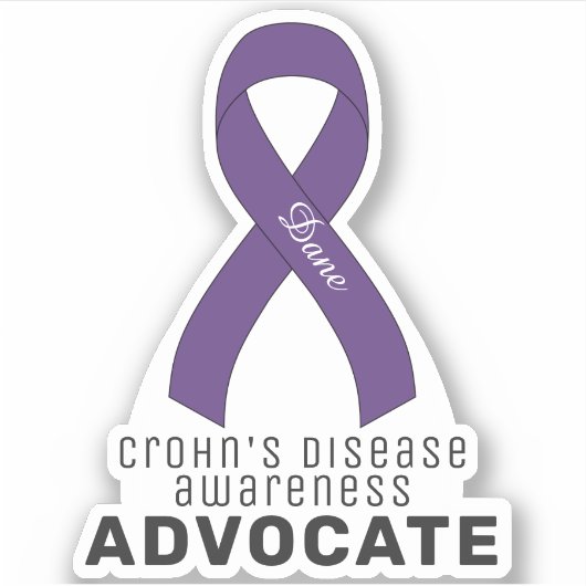 Morbus Crohn Awareness Vinyl Sticker (Vorderseite)