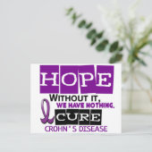 Morbus Crohn HOPE 2 Postkarte (Stehend Vorderseite)