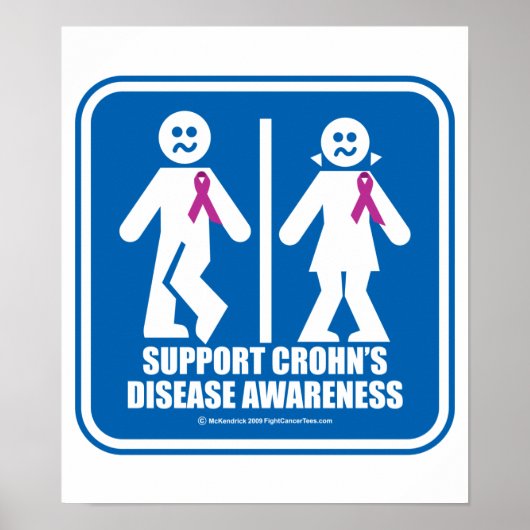 Morbus Crohn Restroom Sign Poster (Vorne)