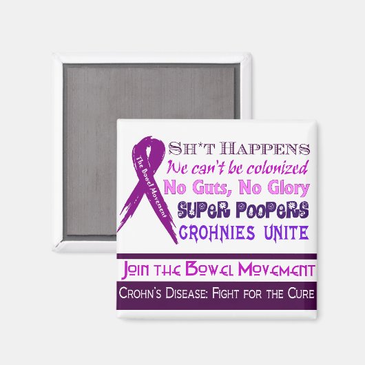 Morbus Crohn Spaß Magnet (Vorderseite/Rückseite)