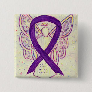 Morbus Crohn und Colitis Awareness Angel Button