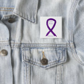Morbus Crohn's Disease Awareness Lila Ribbon Custo Button (Beispiel)