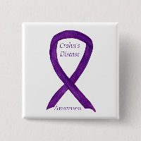 Morbus Crohn's Disease Awareness Lila Ribbon Custo