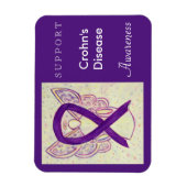 Morbus Crohn's Disease Awareness Ribbon Angel Magn Magnet (Vertikal)