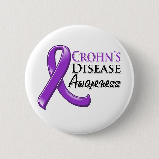 Morbus Crohn's Disease Awareness Ribbon Button (Vorderseite)