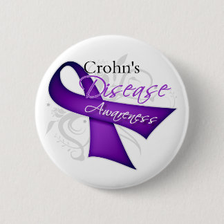 Morbus Crohn's Disease Awareness Ribbon Button