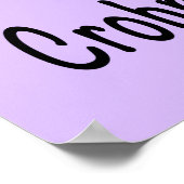 Morbus Crohn's Disease Butterfly Awareness Ribbon Poster (Ecke)