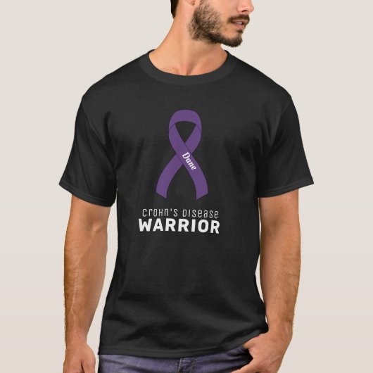 Morbus Crohn's Ribbon Black Men's T - Shirt (Vorderseite)