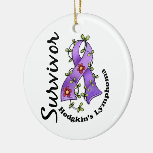 Morbus Hodgkin-Überlebender 15 Keramik Ornament (Links)