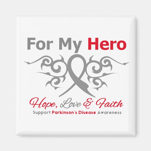 Morbus Parkinsons Tribal Ribbon Hero Magnet (Vorne)
