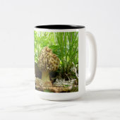 Morchel-Pilz - Edelstein des Waldes Zweifarbige Tasse (VorderseiteRechts)