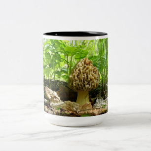 Morchel-Pilz - Edelstein des Waldes Zweifarbige Tasse