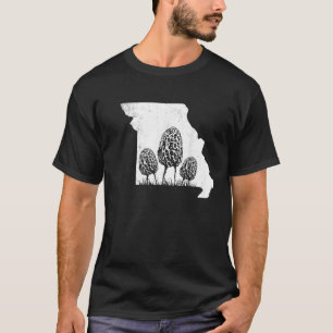Morchel-Pilz-Jäger Missouri Karte Vintage Shroomi T-Shirt