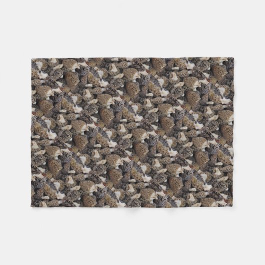 Morchel-Pilze Fleecedecke (Vorderseite (Horizontal))