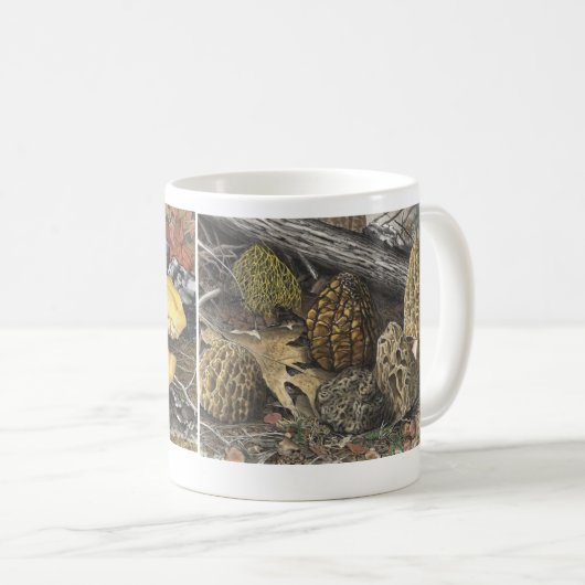Morchel- und Chantrellepilze Kaffeetasse (VorderseiteRechts)