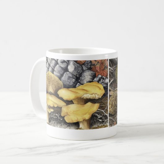 Morchel- und Chantrellepilze Kaffeetasse (Vorderseite Links)