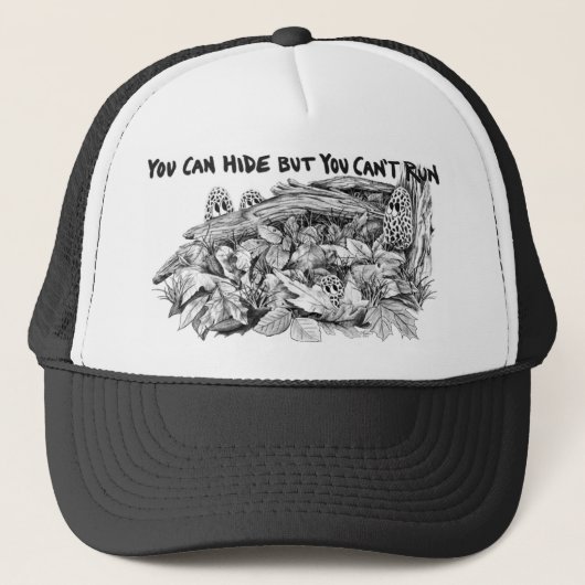 Morchel vermehrt sich B&W Fernlastfahrer-Hut Truckerkappe (Vorderseite)