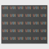 Morchel vermehrt sich Vintage Retro Geschenkpapier (Flach)