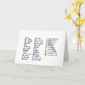 Morcodetabelle Karte (Gelbe Blume)