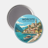 Morcote Schweiz Magnet (Vorderseite/Rückseite)