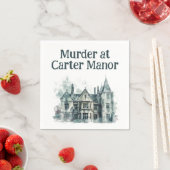 Mord an der Manor- Mord-Mystery Night Serviette (Beispiel)
