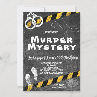 Mord an Whodunit mystery blutigen Party 40. 50. 60 Einladung