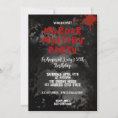 Mord an Whodunit mystery blutigen Party 40. 50. 60 Einladung (Vorderseite)