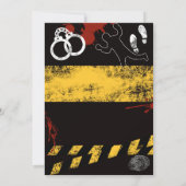 Mord an Whodunit mystery blutigen Party 40. 50. 60 Einladung (Rückseite)