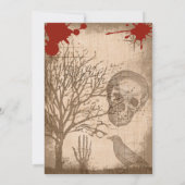 Mord an Whodunit mystery blutigen Party 40. 50. 60 Einladung (Rückseite)